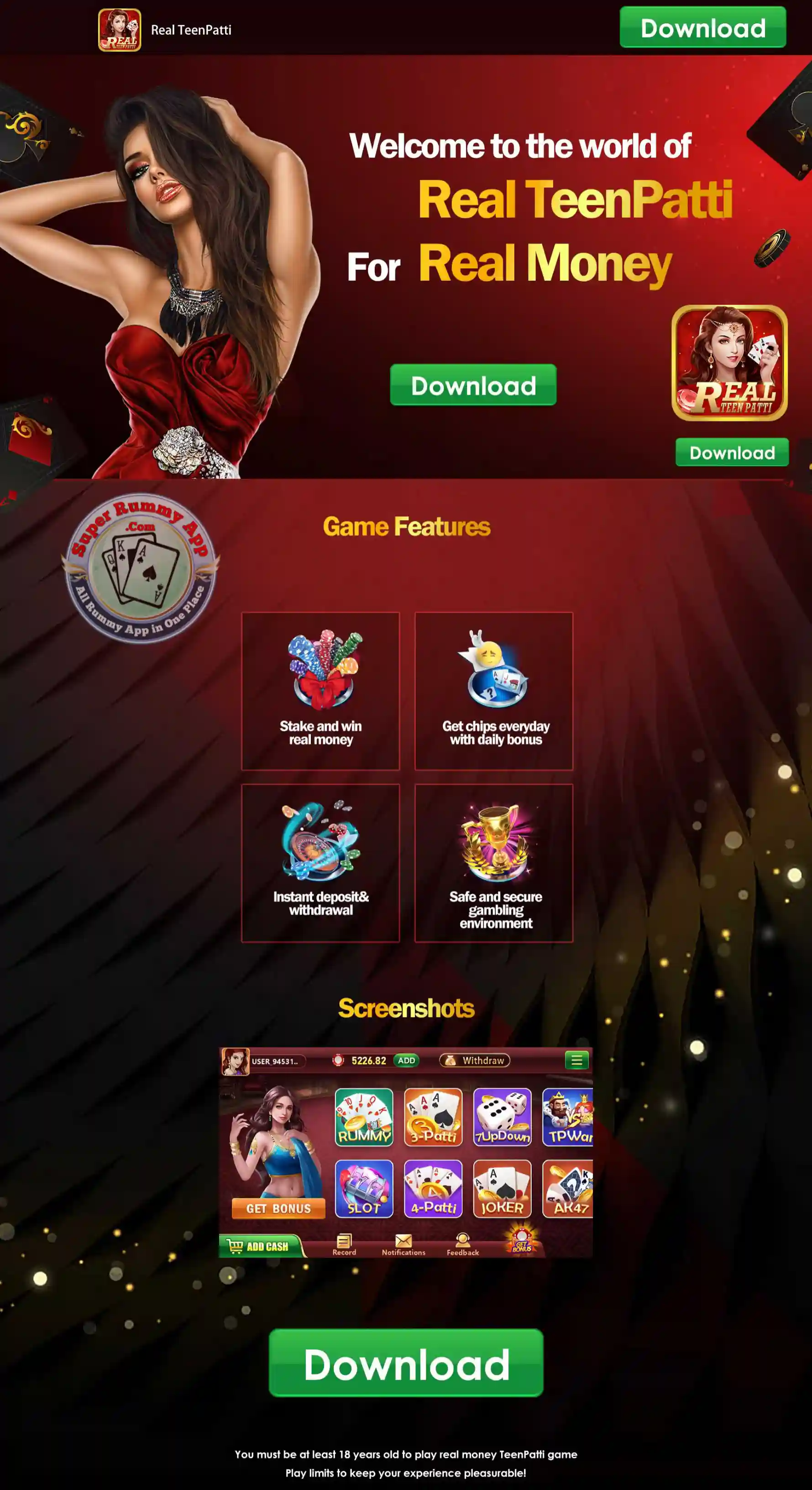 Real Teen Patti Apk - Super Rummy App vs All Rummy App