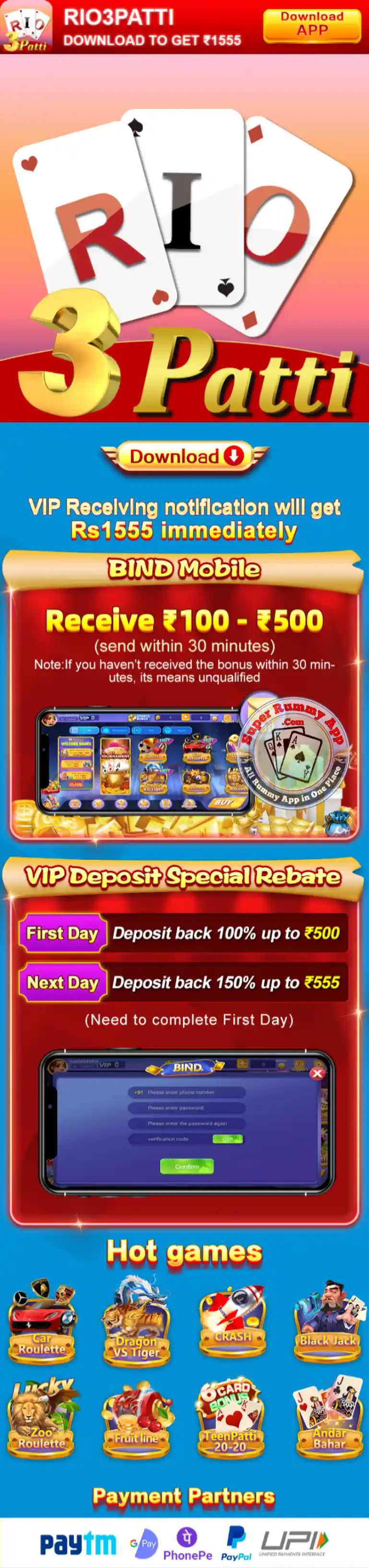 RIO Teen Patti Apk - Super Rummy App vs All Rummy App