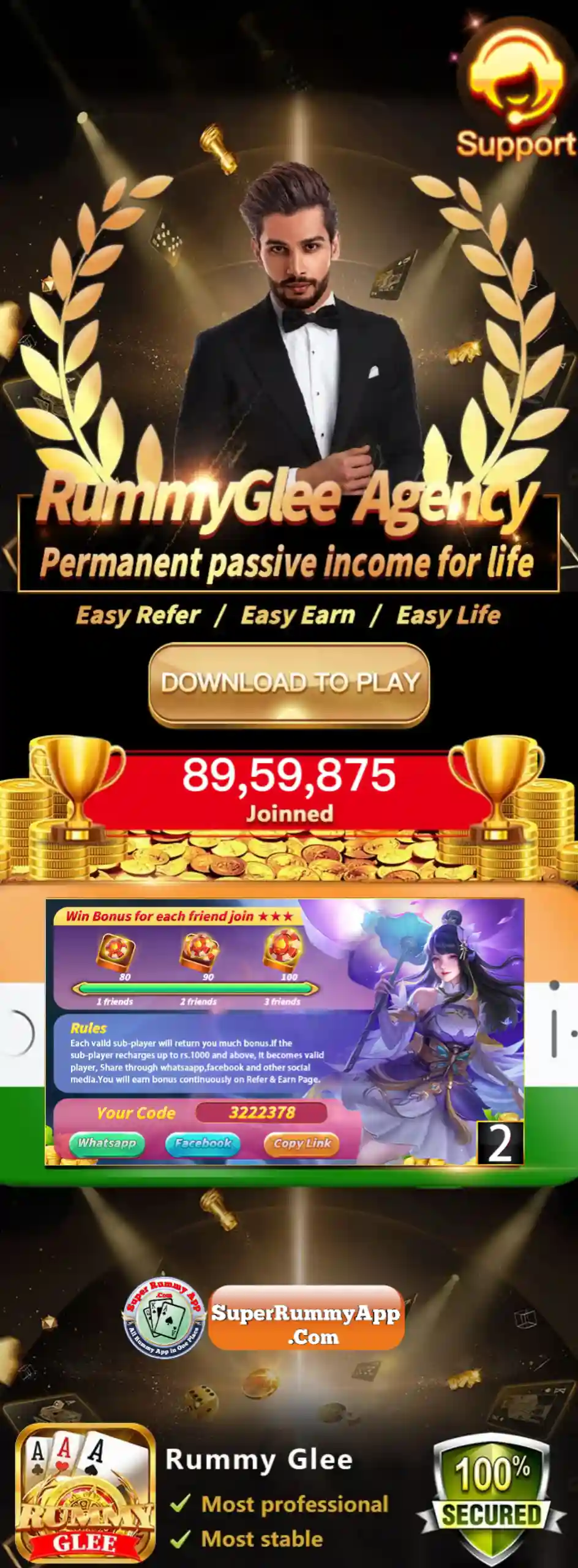 Rummy Glee Apk - Super Rummy App vs All Rummy App